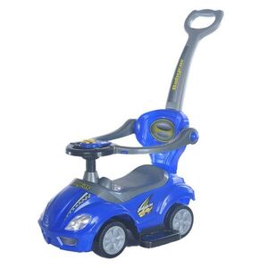Baby Mix Dětské odrážedlo s vodící tyčí 3v1 Mega Car modré obraz