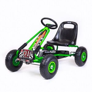 Baby Mix Dětská šlapací motokára Go-kart Razor zelená obraz