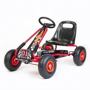Baby Mix Dětská šlapací motokára Go-kart Razor červená obraz