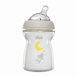 Chicco Láhev kojenecká antikolik sklo Natural Feeling 250 ml neutral 0m+ obraz