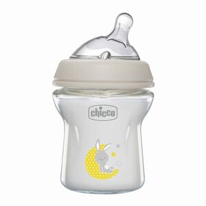 Chicco Láhev kojenecká antikolik sklo Natural Feeling 150 ml neutral 0m+ obraz