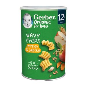 Gerber Organic for Baby Organic Wavy chips mrkev a jablko 12m+ 35 g obraz