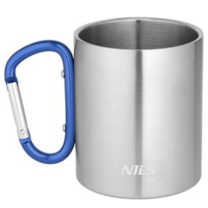 Nils Kempingový hrnek NC17110 s karabinou 300ml modrý obraz
