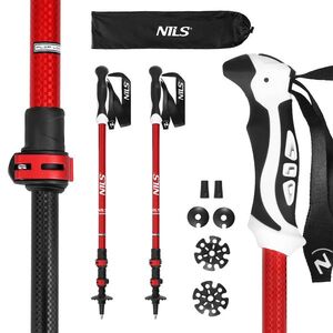 Nils Trekingové hole TK8601 červené obraz
