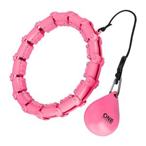 One Fitness Masážní hula hoop OHA02 se závažím růžová obraz