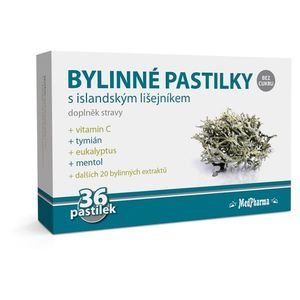 MEDPHARMA Bylinné pastilky s islandským lišejníkem 36 ks obraz