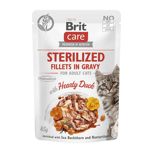 BRIT Care cat sterilized fillets with duck kapsička pro kočky 85 g obraz