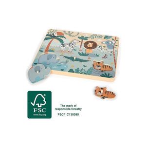 SMALL FOOT Vkládací puzzle se zvukem safari 8 kusů obraz