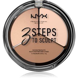 NYX Professional Makeup 3 Steps To Sculpt konturovací paletka odstín 01 Fair 15 g obraz