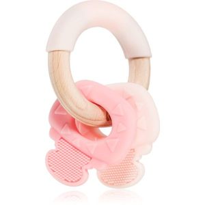 Kikkaboo Silicone and Wood Teether Keys kousátko Pink 1 ks obraz